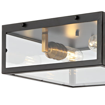 Grayson 12" Metal/Glass LED Flush Mount